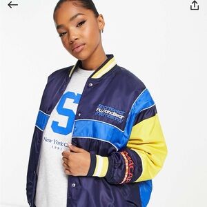 Pull & Bear Sportswear Navy & Blue Jacket